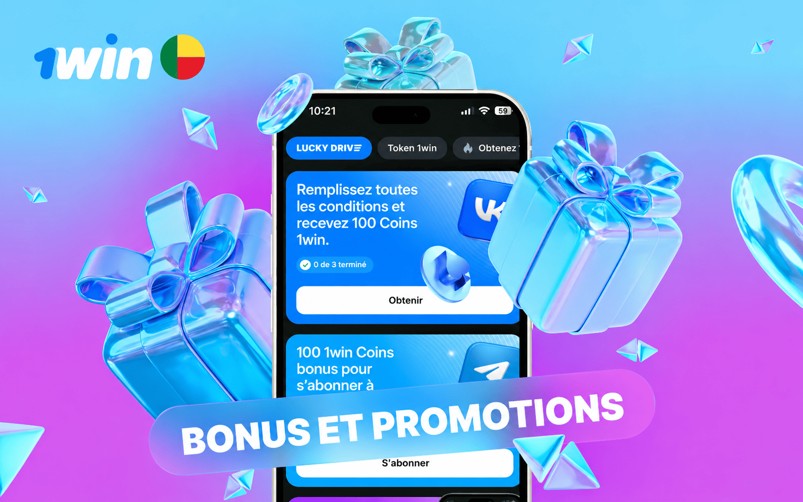 Code bonus 1win Bénin 2026, offres par profil de joueur